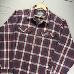 Arborwear Chagrin Flannel Shirt Mens XL Blue Red Plaid Cotton Button Workwear